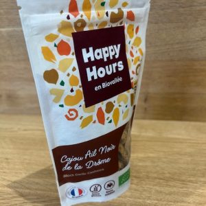 Sachet noix de cajou ail noir bio Happy Hours en Biovallée Meilleur produit Bio 2025