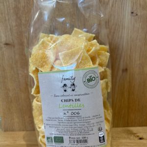 Chips artisanales de lentille Bio