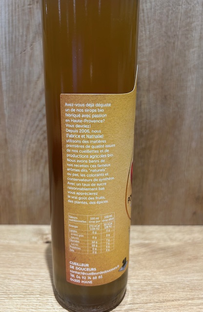 Sirop artisanal pomme-cannelle Bio – Image 3