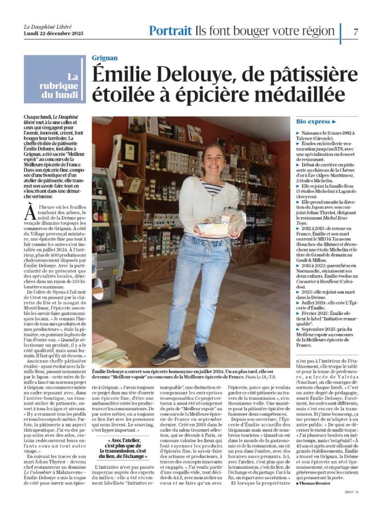 article epicerie d'emilie janvier 2026