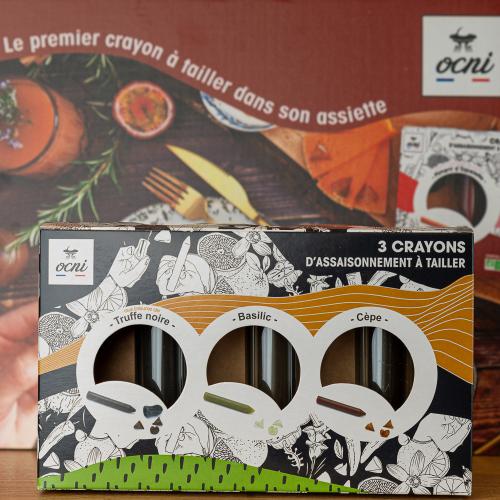 Coffret 3 crayons d'assaisonnement festif